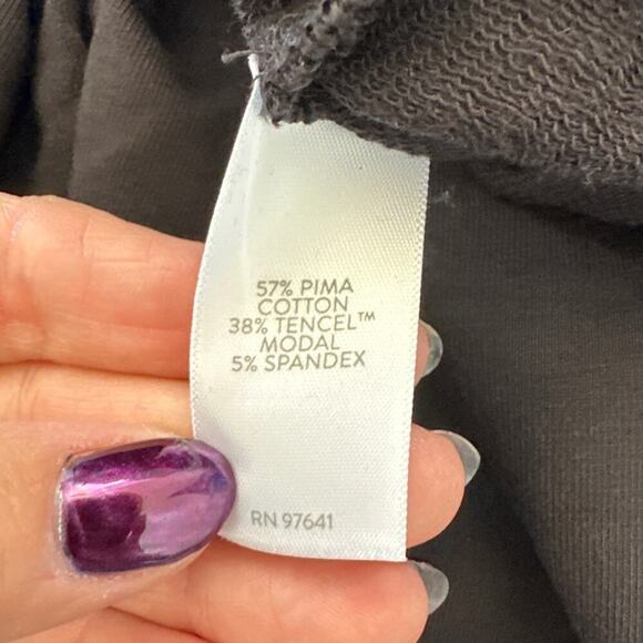 Pure Jill Affinity French Terry Slim Crop, Black, NWT, Size XL - Picture 4 of 5